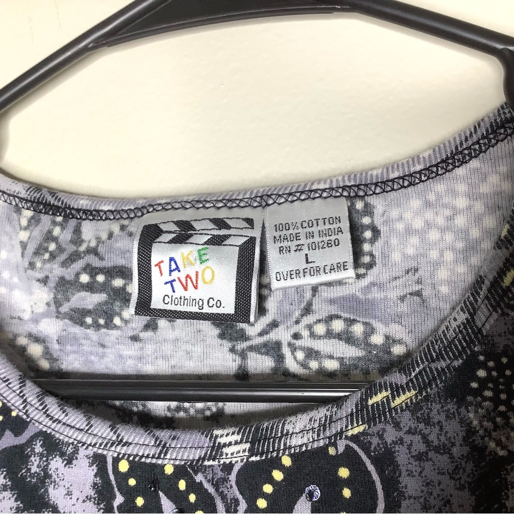 < Vintage Take Two Unique Pattern Top Made In Ind… - image 3